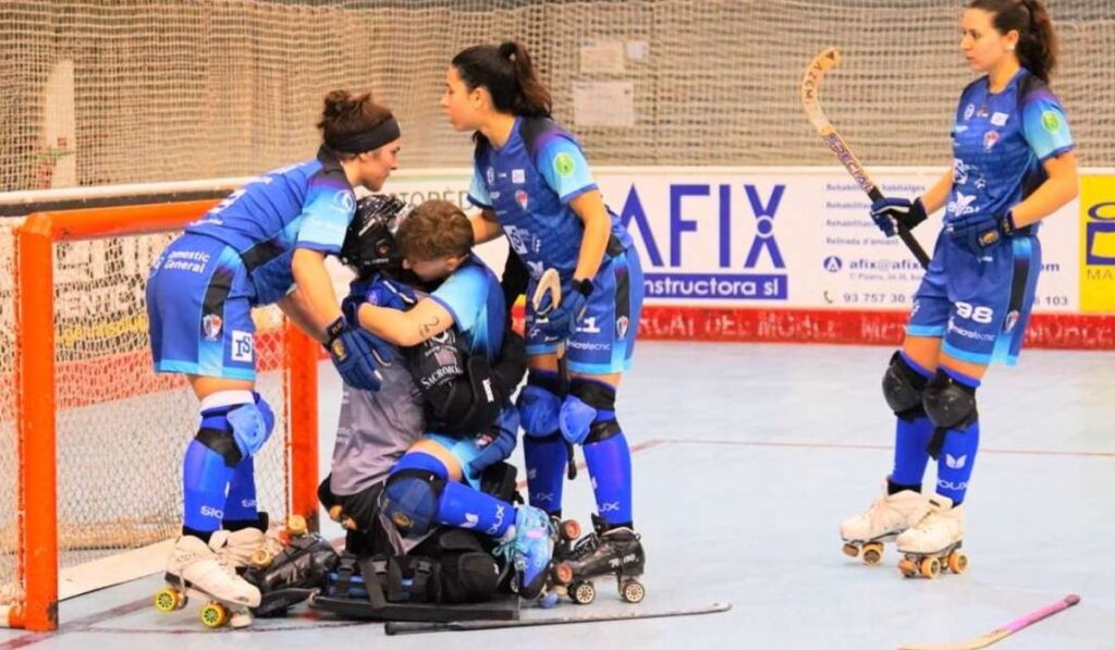 El Iman Serroukh Alcalá Hockey vence al Lidergrip HC Mataró por 2-3 en un emocionante duelo 1 victoria alcala hockey en manresa