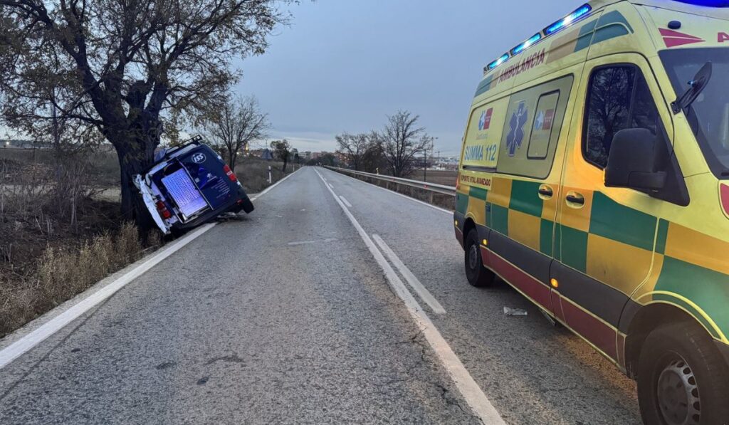 accidente trafico furgoneta meco