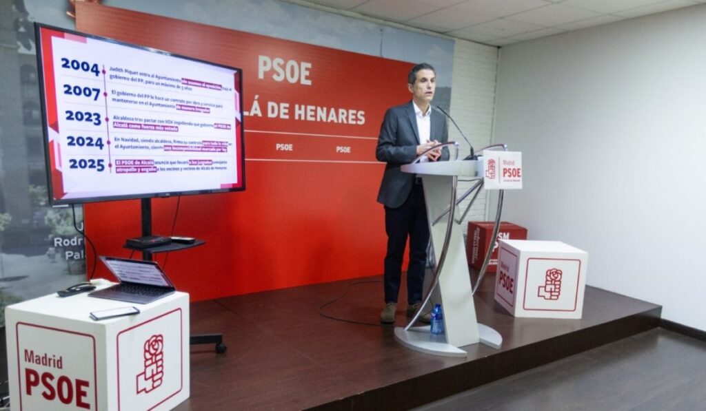 El PSOE de Alcalá de Henares llevará ante la justicia la firma de un contrato fijo de Judith Piquet 1 rueda de prensa denuncia judith piquet