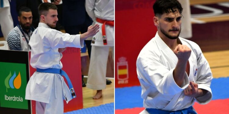 Alejandro Galán (izquierda) y Raúl Martín (derecha), durante una competición.