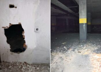 Espartales Unidos denuncia el «estado lamentable» del garaje de una comunidad de viviendas públicas