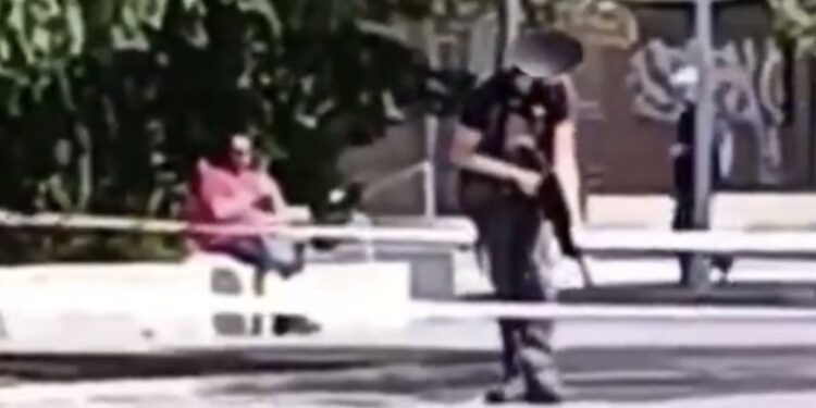 Más Madrid Alcalá critica la presencia de "personas armadas con carabinas semi-automáticas" en los parques de la ciudad "a la caza de aves" 1 hombre armado exterminando aves parque magallanes