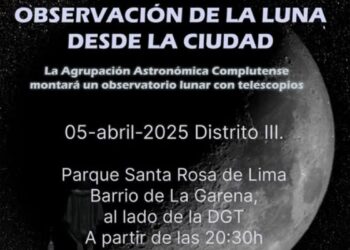 El Parque Santa Rosa de Lima se convertirá este sábado en un improvisado observatorio lunar