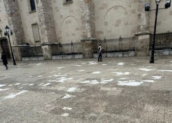 El PSOE denuncia el deterioro de la Plaza de los Santos Niños y acusa al Gobierno local de «abandono»