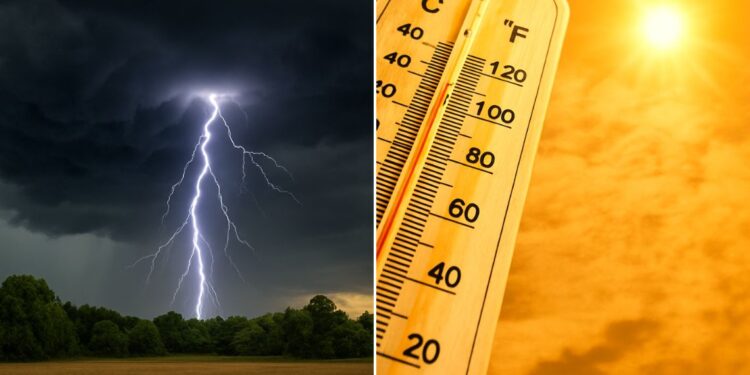 alerta amarilla tormentas y temperatura alta