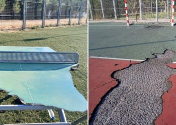 Denuncian el estado de deterioro en las pistas deportivas de Espartales Norte tras dos años de reclamaciones vecinales
