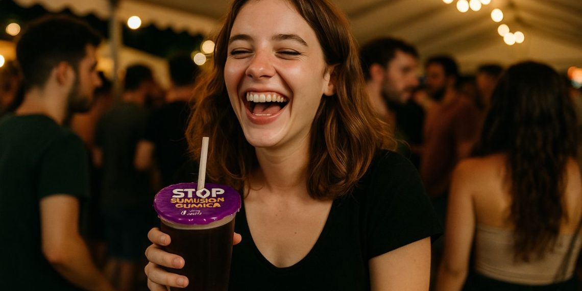 S.E.R.E.M. y la Peña El Hormigón repartirán 1.000 cubre vasos gratuitos para prevenir vertido de sustancias en las Ferias 1 tapavasos ferias