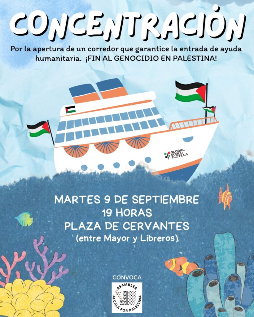 Alcalá se suma a las movilizaciones internacionales en apoyo a Palestina con una concentración en la Plaza de Cervantes 2 542752186 1084964220476241 6202385674879261052 n
