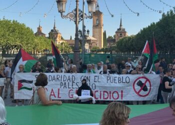 “¡No al genocidio!”: Alcalá alza la voz en apoyo al pueblo palestino reclamando el fin de la ofensiva israelí en Gaza