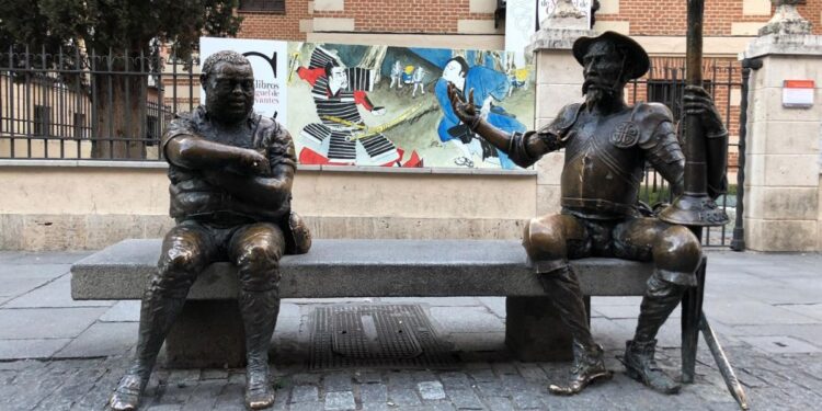 Don Quijote y Sancho Panza en la Calle Mayor / Foto: El Complutense