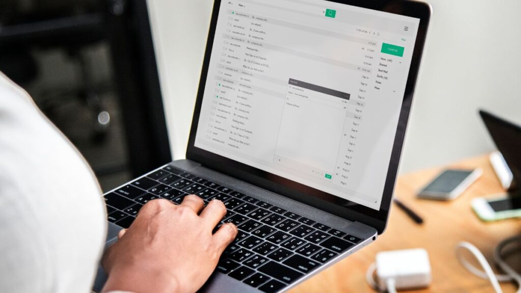 email laptop