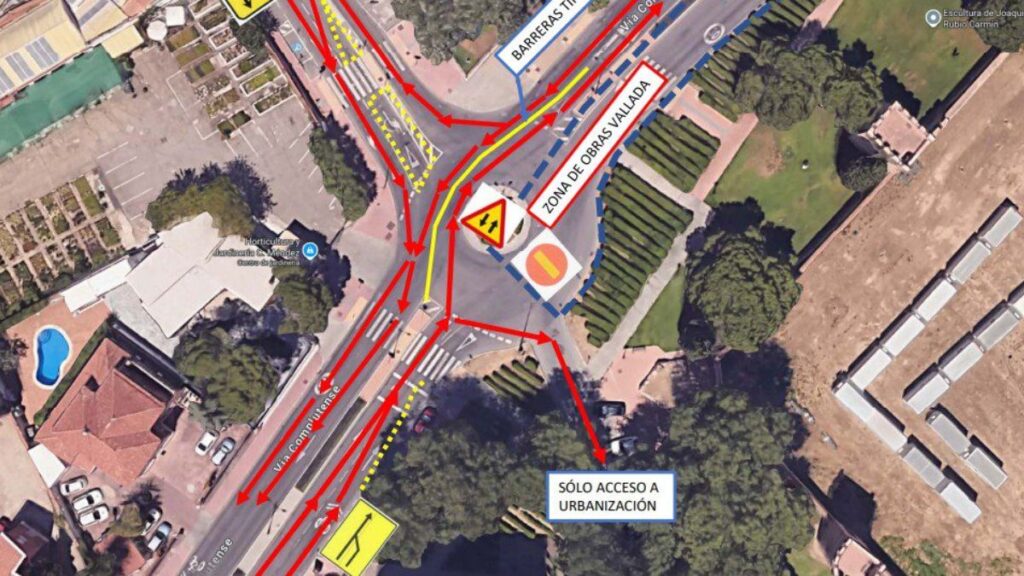 Comienzan las obras en Vía Complutense por renovación del saneamiento: La Policía Local alerta de posibles problemas de tráfico 1 mapa obras via complutense