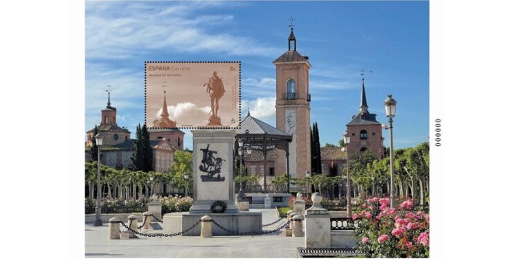 Correos presenta el sello calcográfico de Alcalá en la serie ‘Conjuntos Urbanos Patrimonio de la Humanidad’ 1 Imagen: Correos