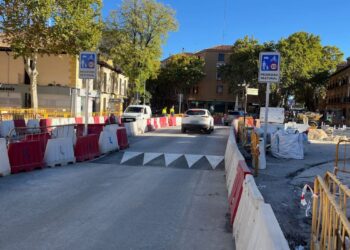 Reabierta la calle Azucena dentro de las obras de renovación del entorno de la Avenida de Guadalajara