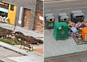 Vecinos de Espartales Norte denuncian acumulación de basura y suciedad persistente en calles y zonas verdes del barrio