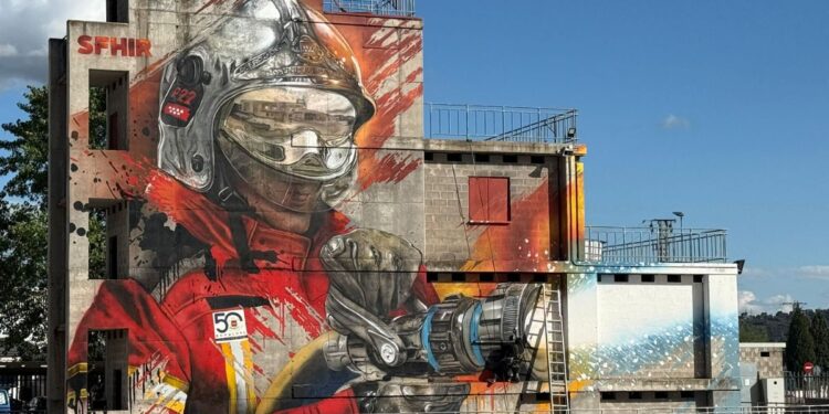 El mural del Parque 22 de Bomberos, finalista a mejor mural del mundo en los premios Street Art Cities 1 mural bomberos alcala