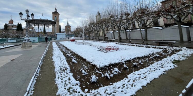 Plaza de Cervantes nevada