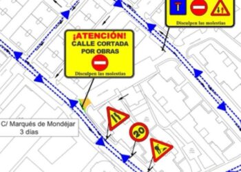 Cortes puntuales de tráfico en la calle Marqués de Mondéjar por obras entre el 26 de febrero y el 2 de marzo
