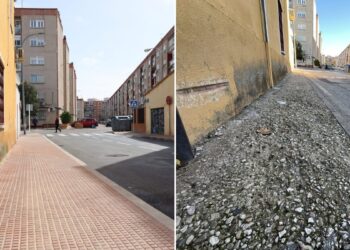 La calle Tuy estrena aceras más anchas y nuevo pavimento tras una obra de 30.000 euros