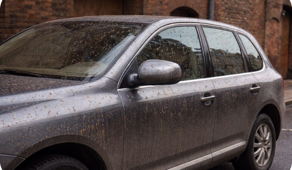 Coche lluvia de barro