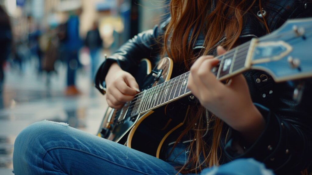 busking guitarra