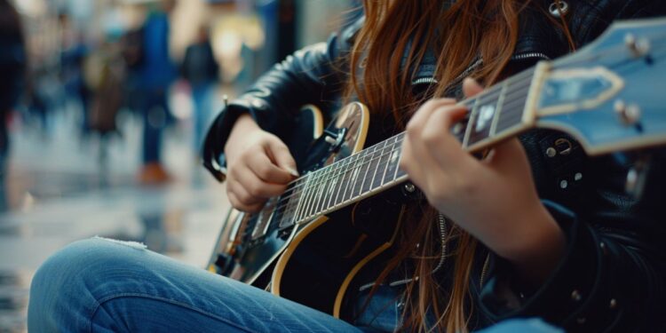 busking guitarra