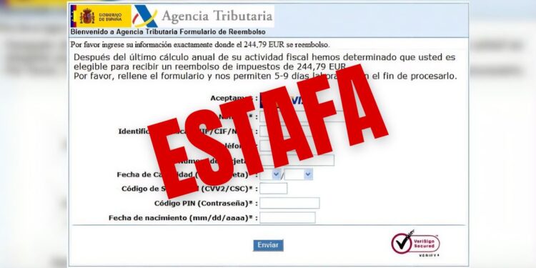 La Policía Nacional alerta de una campaña de phishing que suplanta a Hacienda con falsas notificaciones electrónicas 1 Fuente: Kaspersky