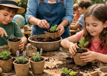 Un taller infantil en la Casita O’Donnell enseñará a crear macetas biodegradables para celebrar el Día de la Madre Tierra