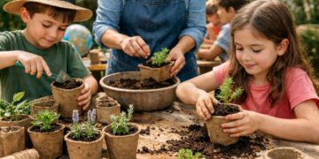 Un taller infantil en la Casita O’Donnell enseñará a crear macetas biodegradables para celebrar el Día de la Madre Tierra