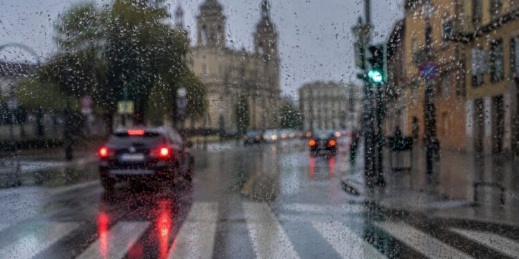 lluvia coches