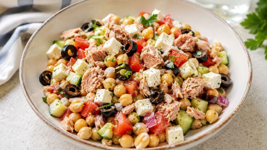 La cena fría de verano que se prepara en diez minutos y evita encender la cocina 1 ensalada de garbanzos