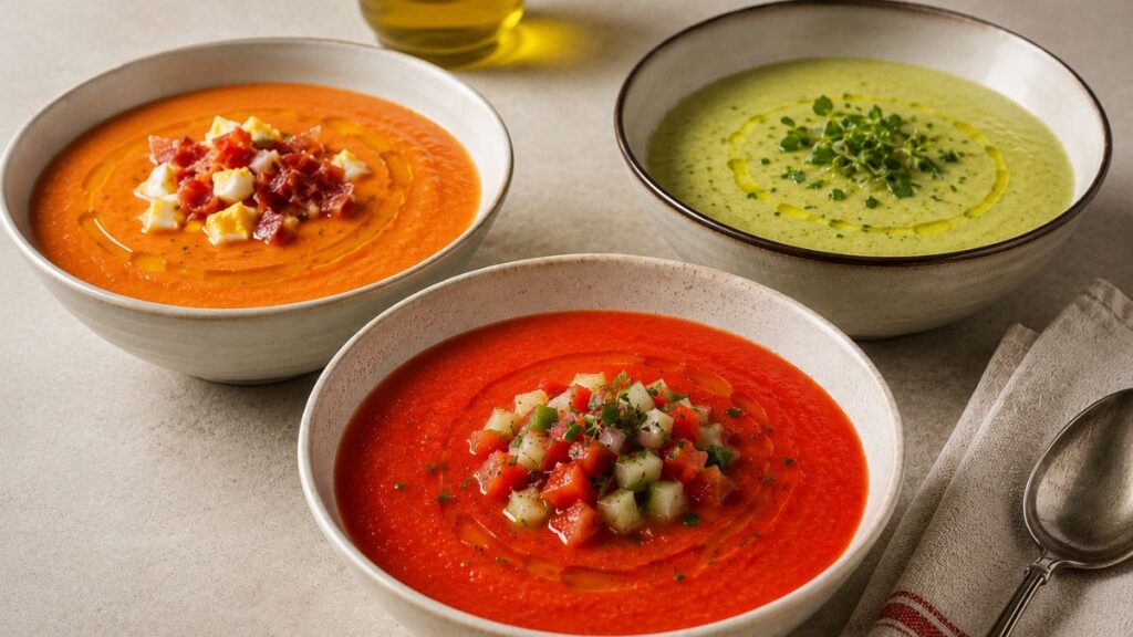 gazpacho salmorejo crema fria