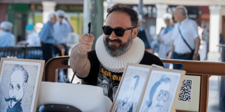 El caricaturista MON retratará a los viandantes en el casco histórico durante el festival Clásicos 1 Foto: clasicosenalcala.net