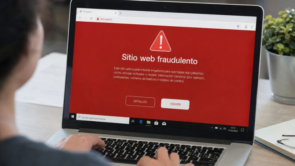 sitio web no seguro