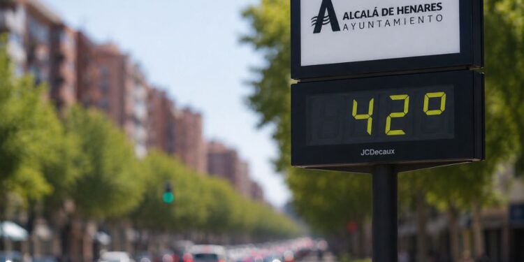 Alcalá de Henares encara el primer gran episodio de calor del verano con máximas de hasta 42 grados 1 termometro alcala 42 grados