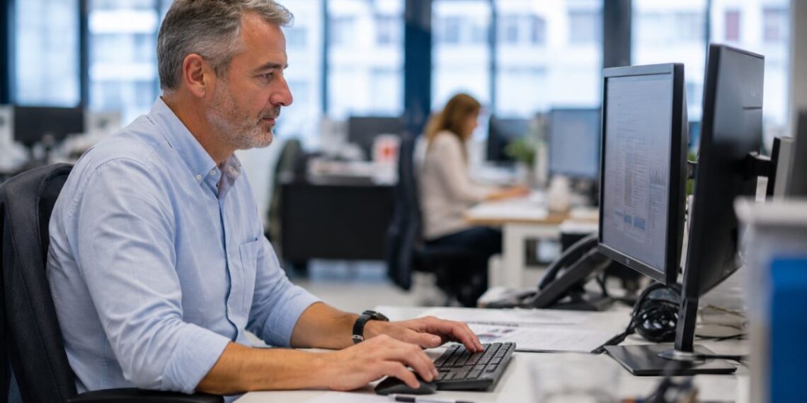 Las ayudas de hasta 7.500 euros impulsan cerca de 2.000 contratos indefinidos para mayores de 45 años 1 hombre trabajando