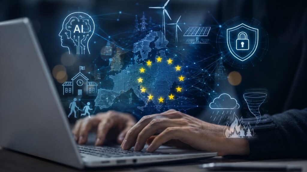 La UAH busca grupos para proyectos europeos sobre inteligencia artificial, energía, seguridad escolar y gestión de desastres 1 laptop ia