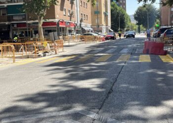 Las obras del paseo del Val avanzan con nuevo firme y aceras más amplias
