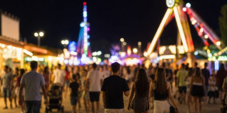 Paseo nocturno por la feria