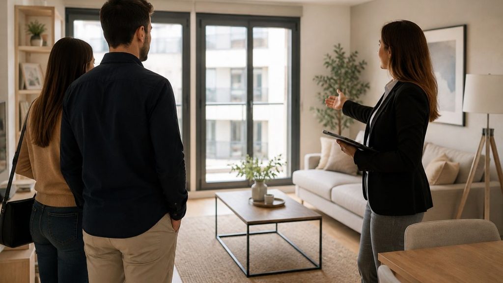 Visita guiada a un salon moderno