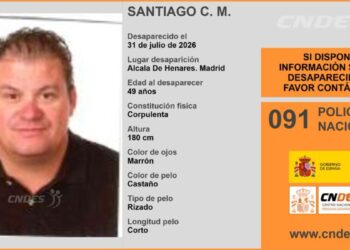Interior pide colaboración para localizar a un hombre de 49 años desaparecido en Alcalá desde el 31 de julio