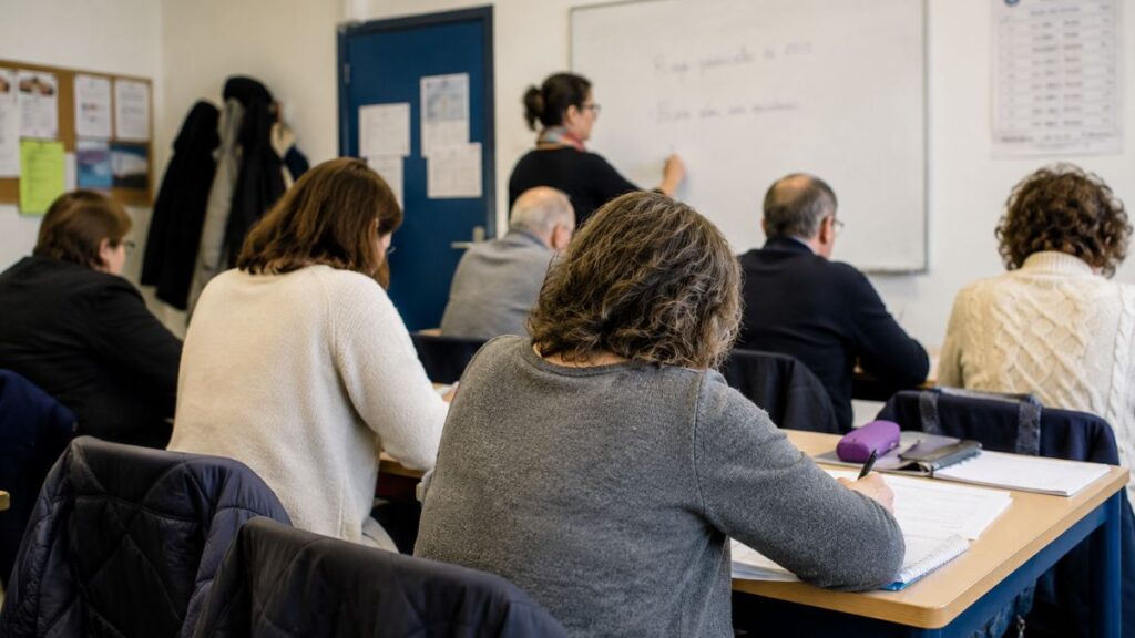 estudiantes adultos escuela