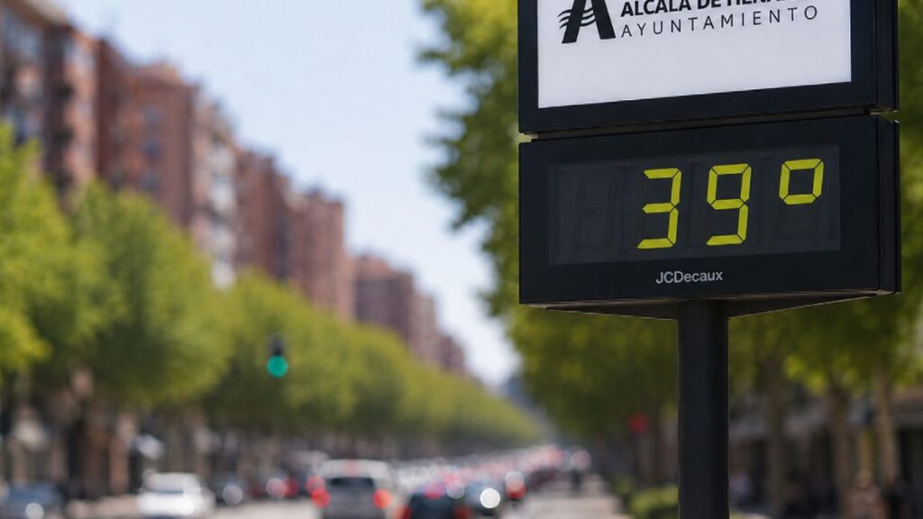 AEMET activa avisos amarillos por calor en Alcalá este viernes y sábado, con máximas de hasta 39 grados 1 termometro 39 grados