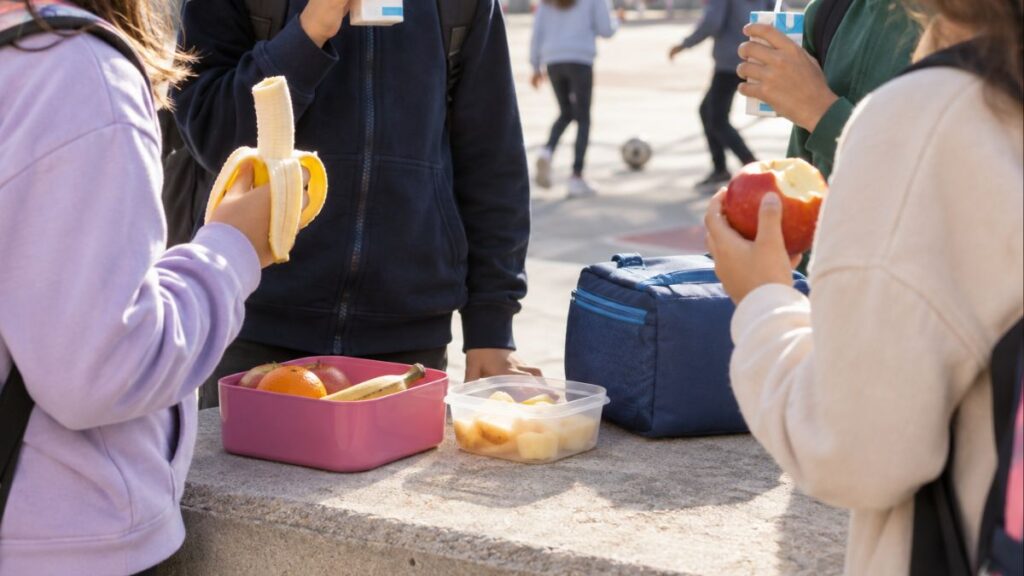 fruta y leche