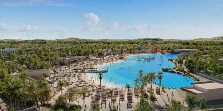 Comienzan las obras de Alovera Beach, la gran playa artificial que abrirá cerca de Alcalá en 2028 1 Foto: Alovera Beach