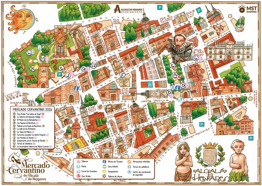 Plano del Mercado Cervantino 2026: estas son las zonas, calles y espacios que ocupará en Alcalá 2 plano mercado cervantino 2026