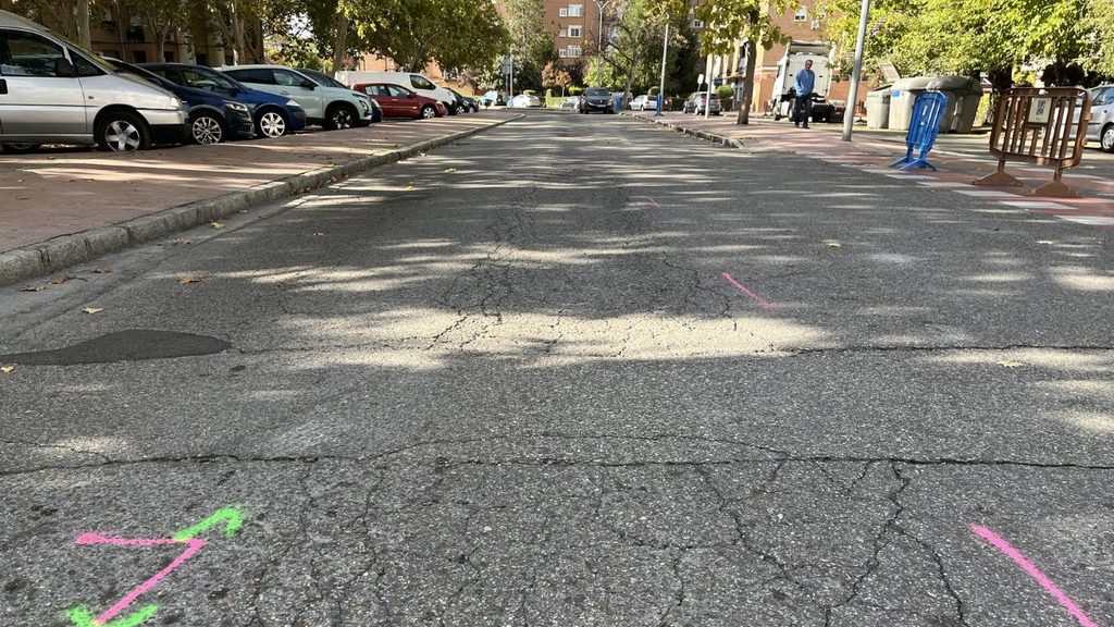 reparacion del asfalto en la Avenida de Castilla